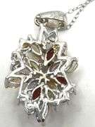 Sterling Silver Genuine Gemstone Diamond Necklace