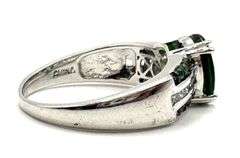 Sterling Silver and Emerald Ring