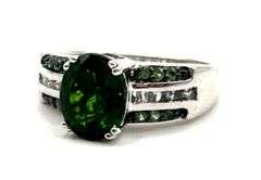 Sterling Silver and Emerald Ring