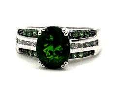 Sterling Silver and Emerald Ring