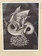 (X) M.C. Escher Dragon Print 16 1/4” x 20 1/2” - Kraft Auction Service, LLC