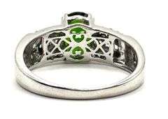 Sterling Silver and Emerald Ring
