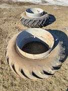 Dual Tractor Tire, Good Year Nylon 6 Ply Traction Sure Grip, 16.9-34 On 15" Rim
