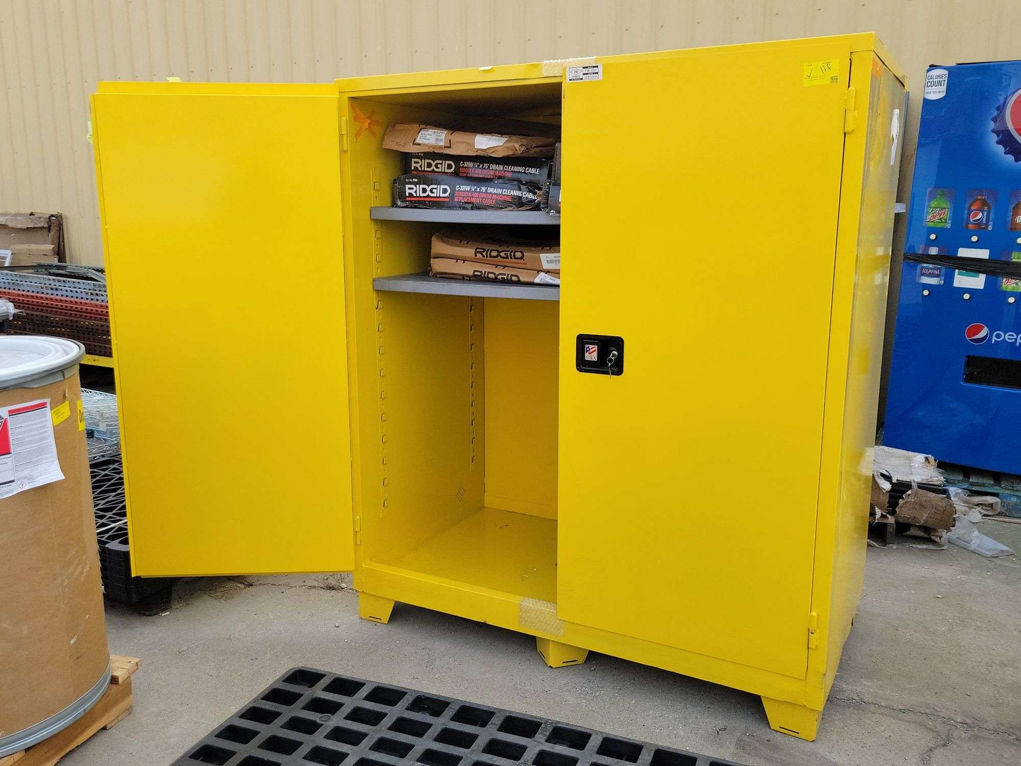 Jamco Products Yellow Metal Flammable Storage Cabinet Model FM 120