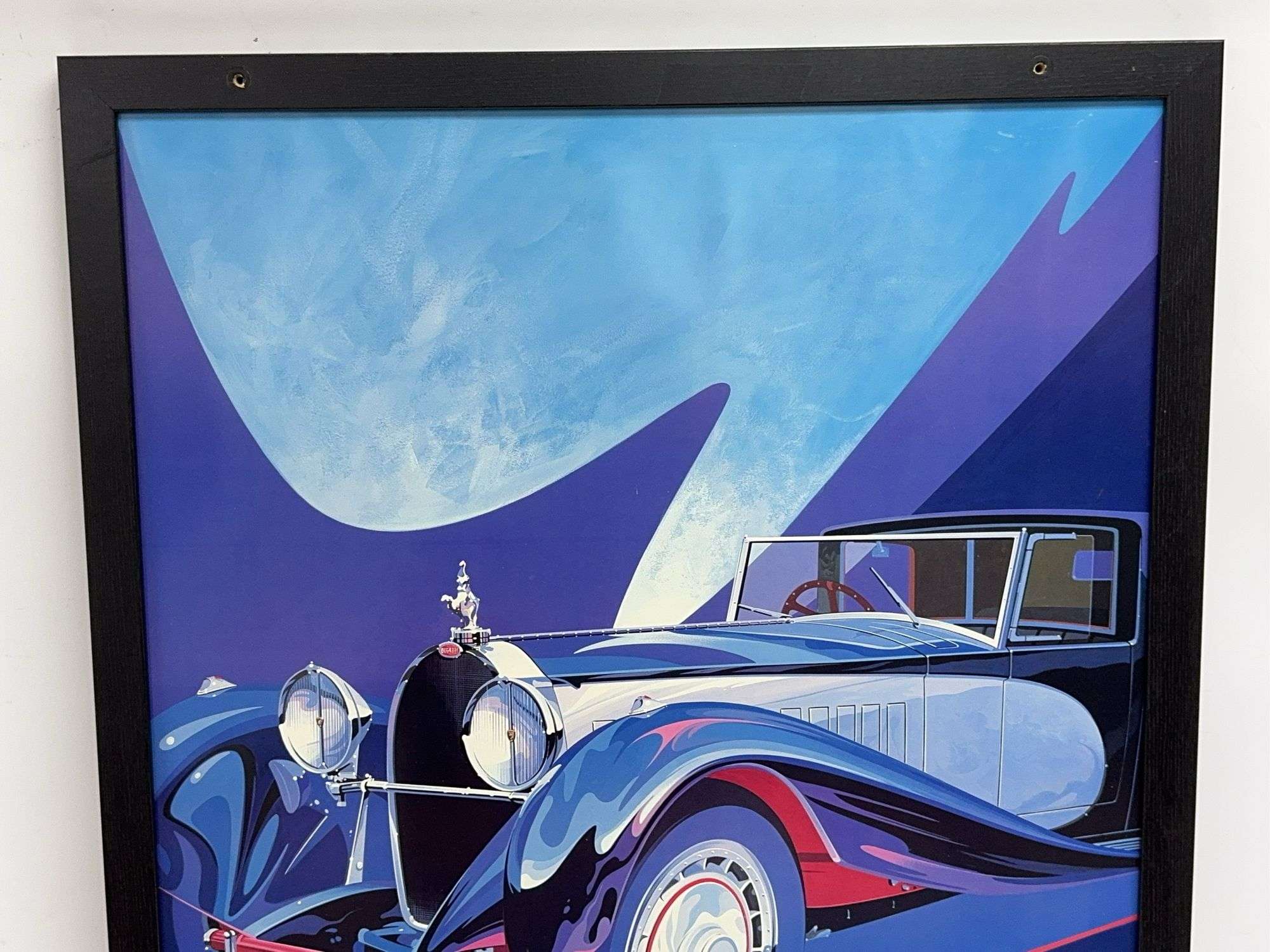 Framed Barrett Jackson Car Auction Poster 38 x 26in - Kraft