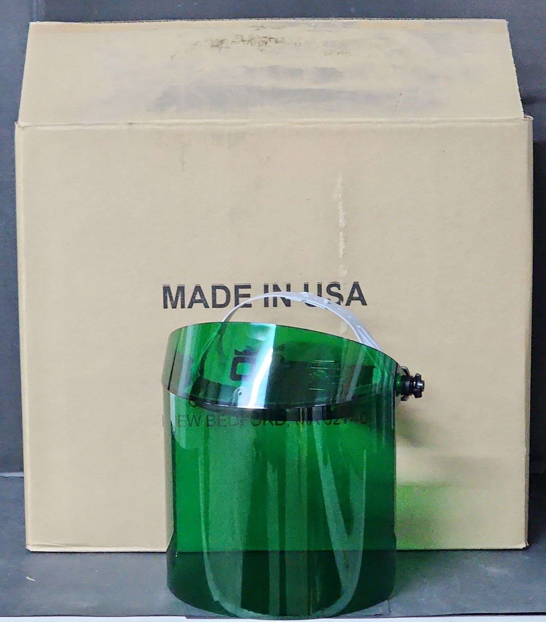 ZZ) Oberon OBE-146R Green Glare Protector Ratchet Headgear - Kraft