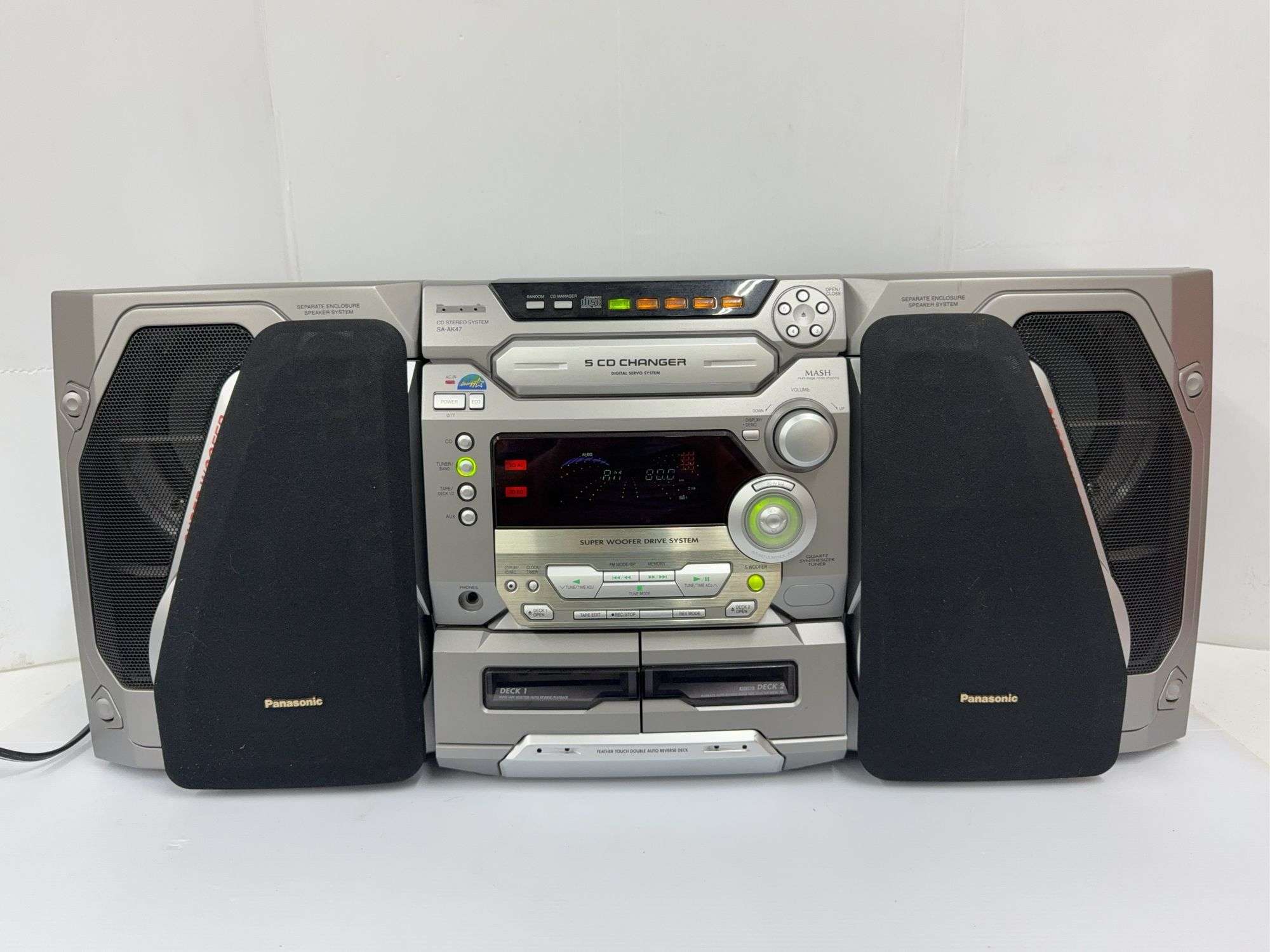 X) Panasonic SA-AK47 Stereo System - Kraft Auction Service, LLC