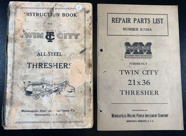 (AA) Twin City Thresher Instruction Book & Repair Parts List