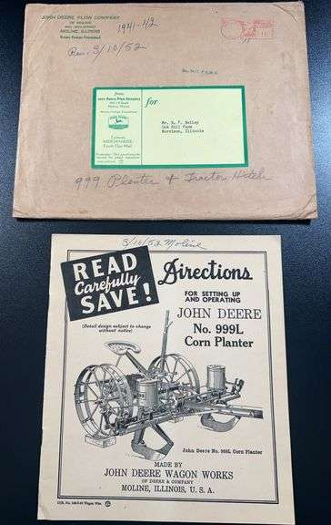 (AE) John Deere Instruction Manual for No. 999L Corn Planter