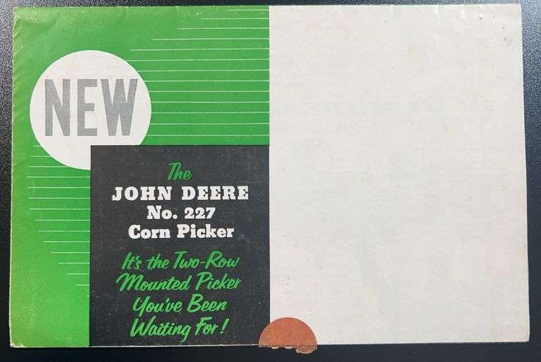 (AE)John Deere No. 227 Corn Picker Catalog