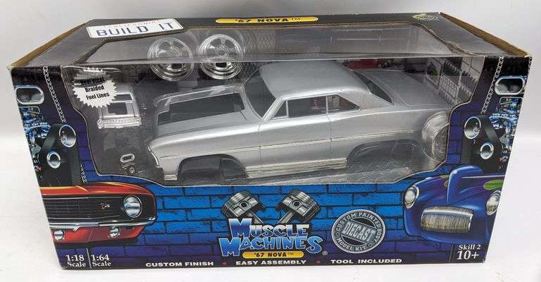 1:18 Die-Cast Muscle Machines 1967 Nova Model Kit In Box