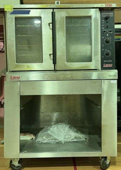 Lang Accu-Plus ECOF-AP1 Convection Oven w/ Rolling Oven Cart