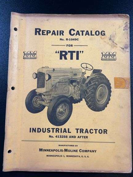 Repair Catalog For “RTI” Industrial Tractor
