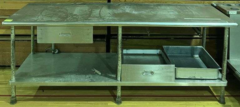 Commercial Stainless Steel Kitchen Prep Table 96"×30"×36"