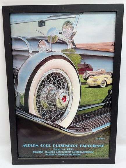 Framed Auburn Cord Duesenberg Experience Classic Car Club Poster 38-1 ...