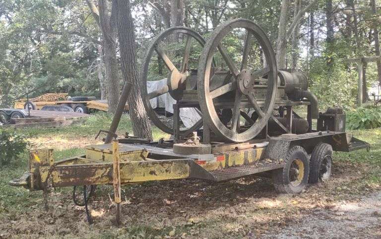 Oil City Boiler Oil Co. Oil Field Engine w/ 19' Tandem Axle Trailer