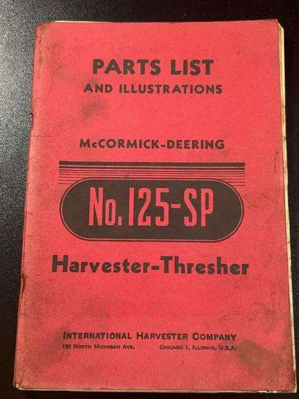 (AB) International Harvester Parts List and Illustrations