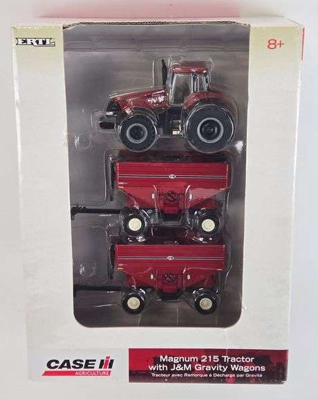 1/64 Ertl Case IH Magnum 215 Tractor w/ J&M Gravity Wagons