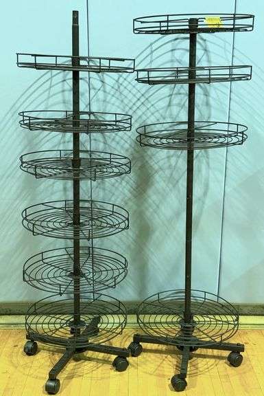(2) Commercial Metal Wire Snack Racks