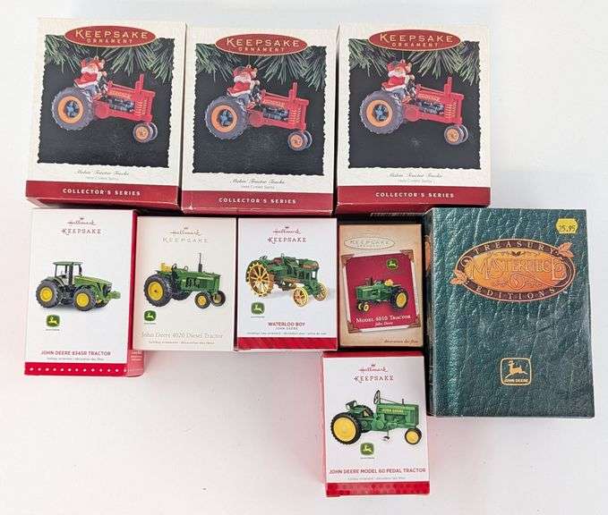 (9) Hallmark Tractor Ornaments John Deere & Other Brands