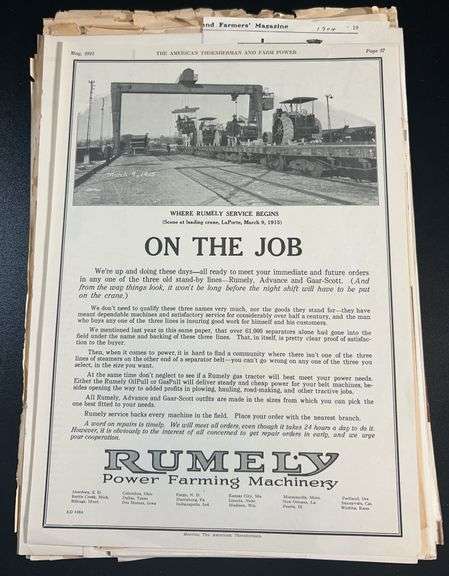 The American Thresherman and Farm Power Magazine Ads & Pages
