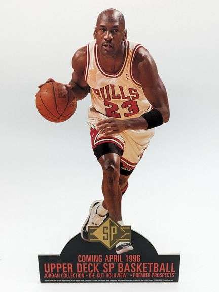 Original 1996 Upper Deck Michael Jordan Card Shop Dealer Countertop Sign