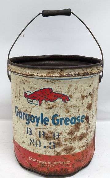 Vintage Mobil Gargoyle 35lb Grease Can
