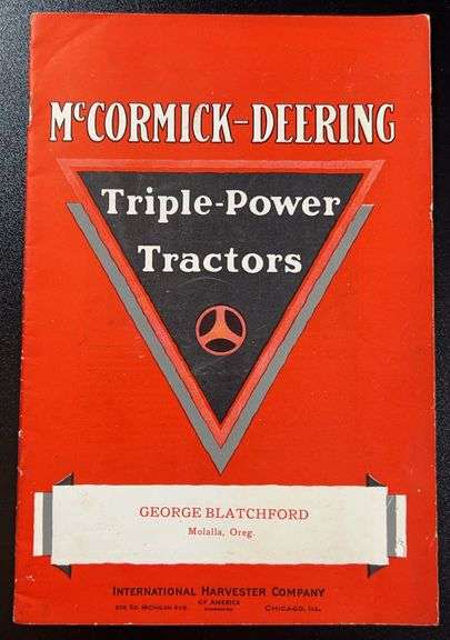 (AA) McCormick-Deering Triple-Power Tractors Mailer Catalog