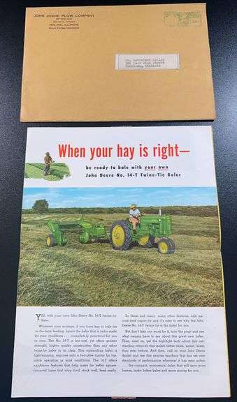 (AE) John Deere No. 14-T Twine-Tie Baler Advertisement