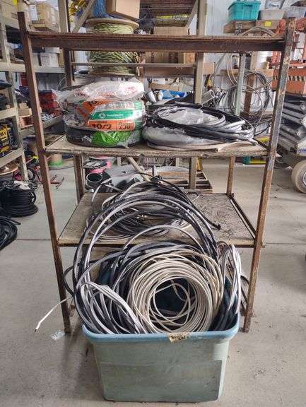 Metal Racking with Electrical Wire