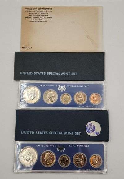 1965-1966-1967 United States Special Mint Sets In Original Packaging-40% Silver Half Dollars
