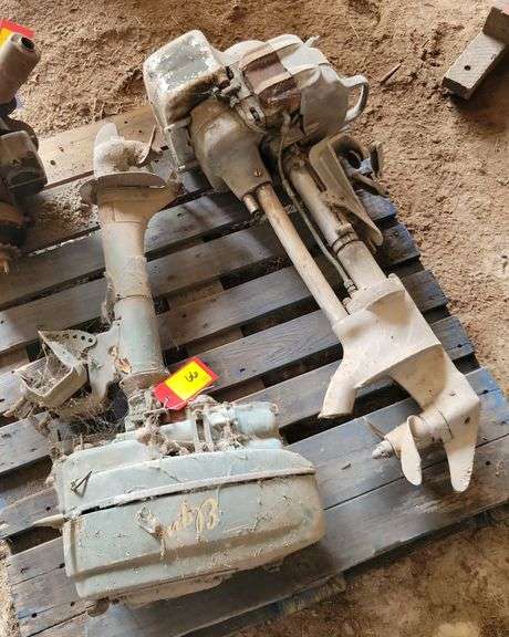 Pair Of Outboard Motors Includes An Elgin 75 OBC