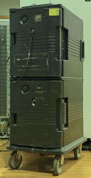 Cambro 47620 CAM6000 Stacked Heated Pan Carrier W/ Mobile Stand