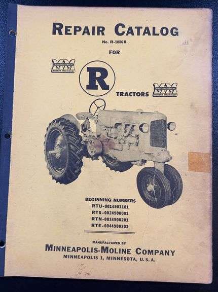 Repair Catalog For R Tractors
