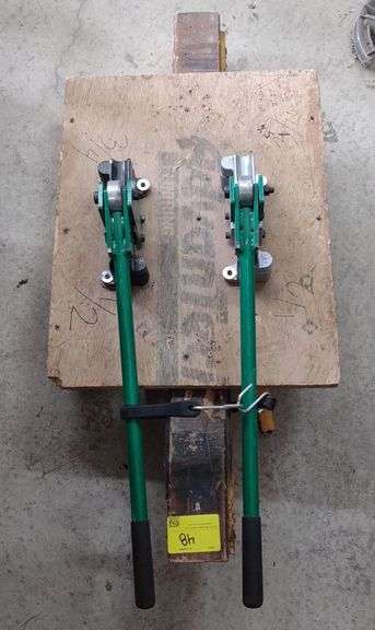 Folding Sawhorse with Greenlee Hand Benders