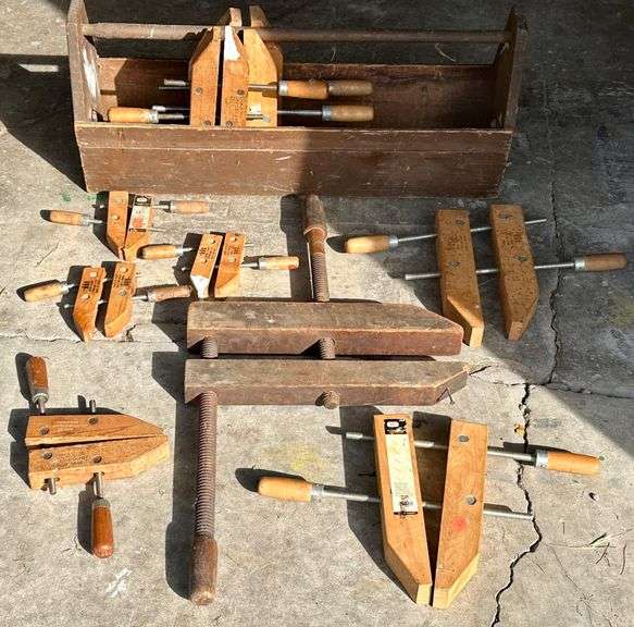 Wooden Tool Carrier And Wooden Hand-Screw Clamps