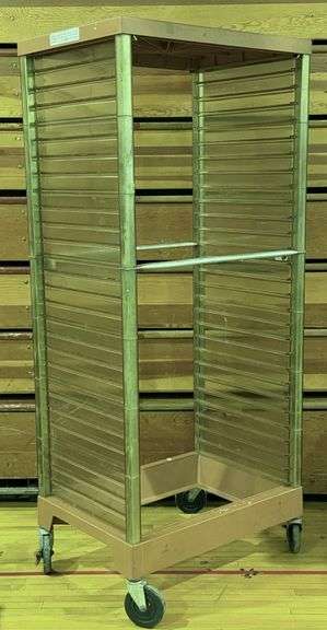 Rubbermaid Commercial Max Pack Tray Storage Rack Model 3414, 29"×21"×67.5"