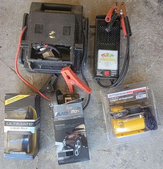 Battery Jump Pack/Air Compressor, Schumacher Battery Tester, & More