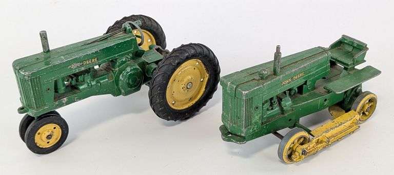 Vintage 1/16 Eska / Ertl John Deere Model 60 Tractor & Model 420 Crawler
