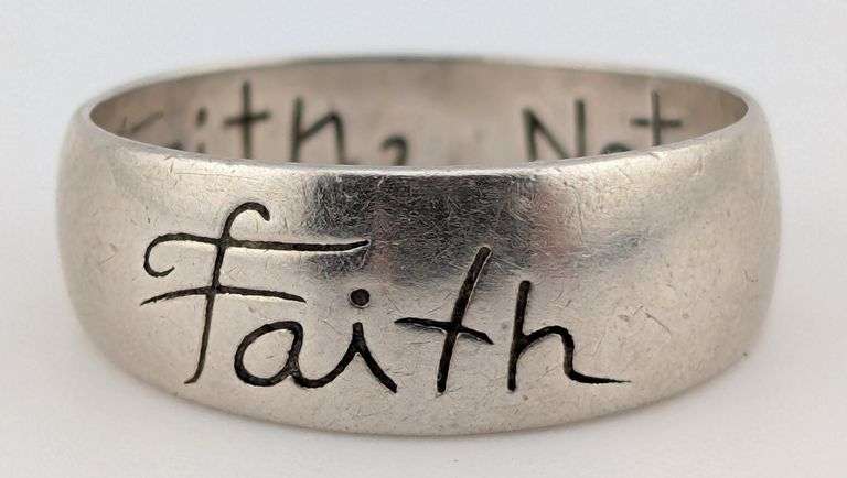 Sterling Religious Affirmations Ring