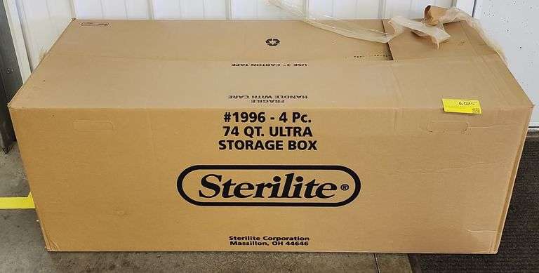 Sterilite #1996 4 Piece 76 QT Ultra Storage Boxes