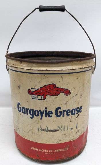 Vintage Mobil Gargoyle 35lb Grease Can