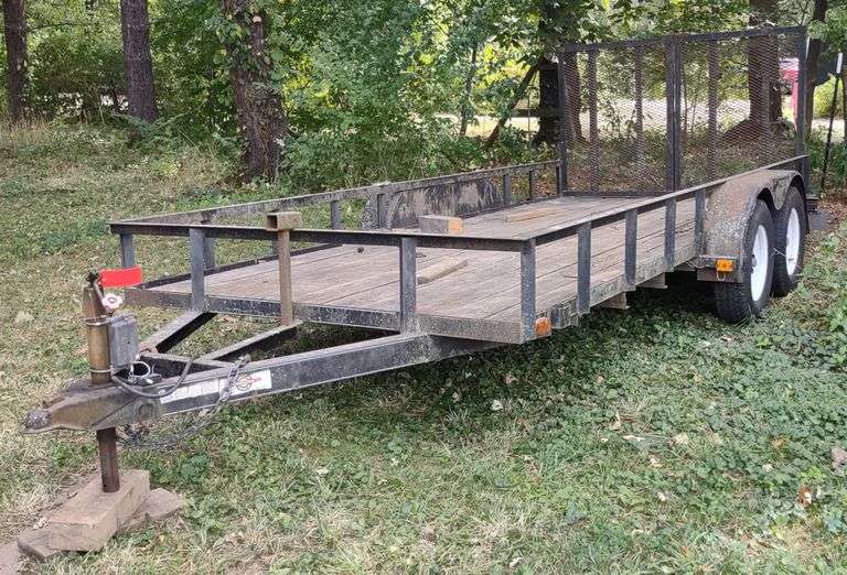 2001 Carry On 16' Utility Tandem Axle Trailer w/ 49" Long Ramp