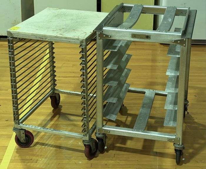 (2) Stainless Steel Mobile Sheet Pan Racks - Kraft Auction Service, LLC