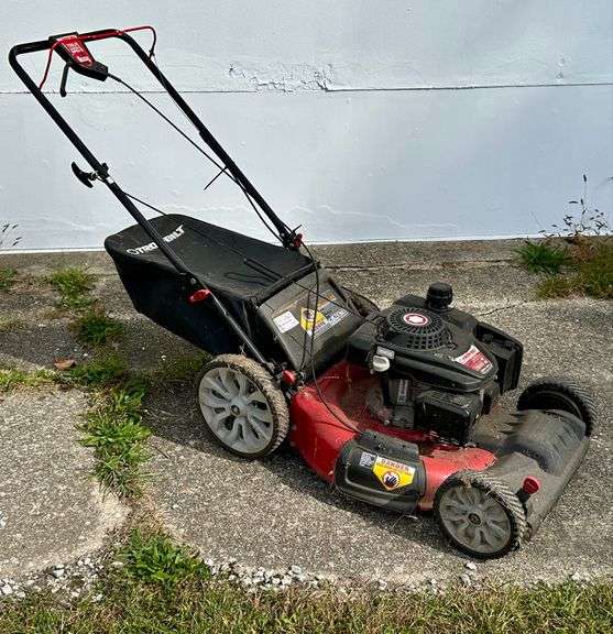 Troy-Bilt 21” 159cc Self-Propelled Gas Walk Behind Lawn Mower With Bagger