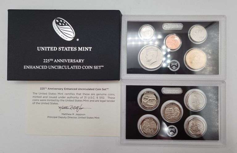 2017 United States 225th Anniversary Enhanced Uncirculated Coin Set