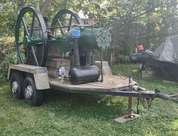 22.5 HP Bessemer No. 24182 Oil Field Engine on Trailer