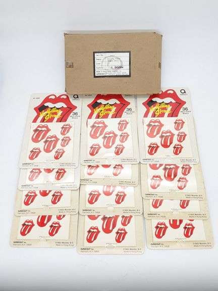 12) Vintage NOS Rolling Stones 36 Sticker Packs