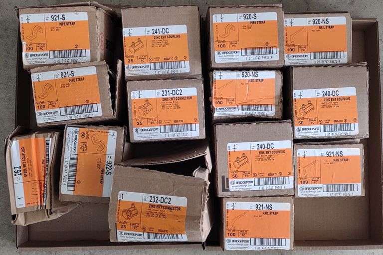 Bridgeport Nail Straps, Zinc EMT Couplings, & Pipe Straps