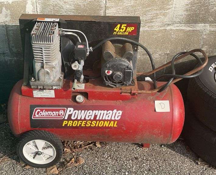 (D) Coleman Powermate Pro 25 Gallon - Kraft Auction Service, LLC